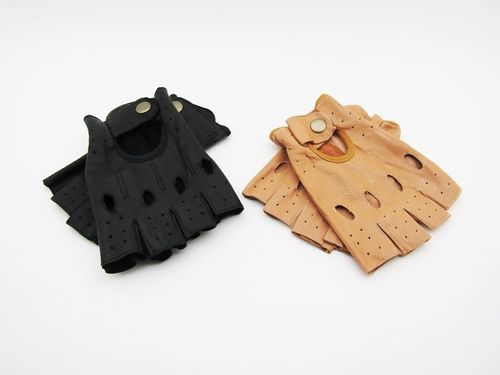 Luvas Novas de Condução em Pele e Crochet - Modelo Fangio